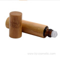 wholesale cosmetic high end essential oil packaging glass10ml bamboo roller bottle for perfume
